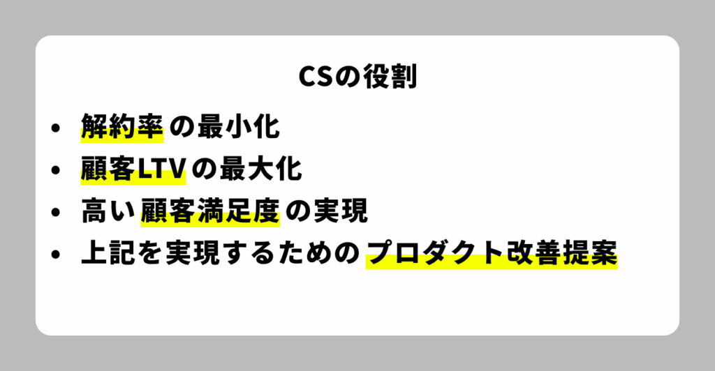 CSの役割