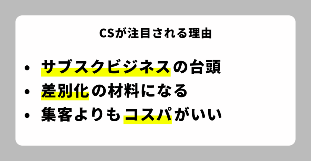 カスタマーサクセスが注目されている背景
