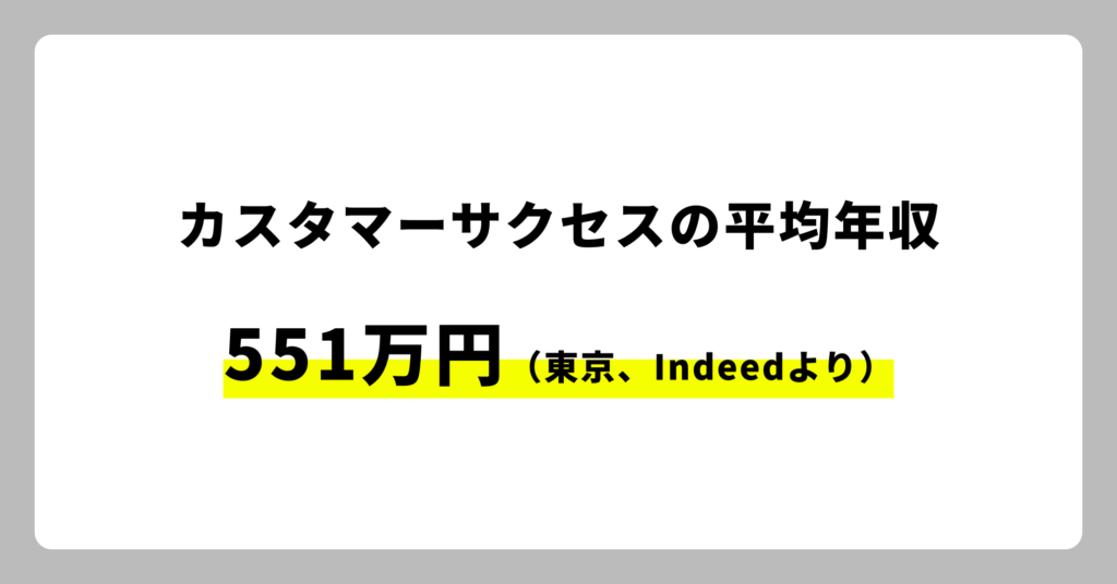 カスタマーサクセスの平均年収は551万円