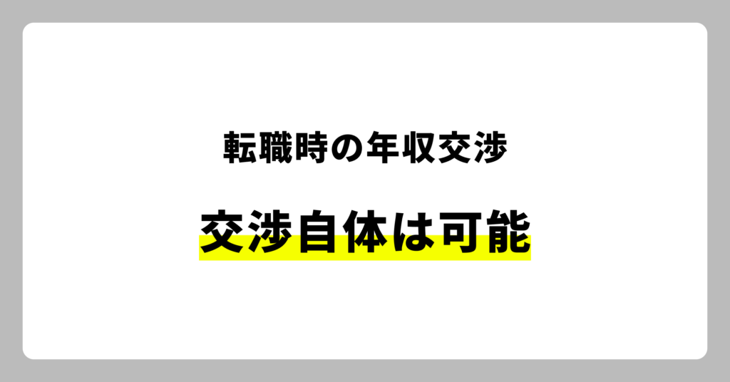 転職時の年収交渉